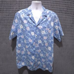 VTG Floral Hawaiian Surfer Shirt Mens XLT Barefoot in Paradise USA Beach Button